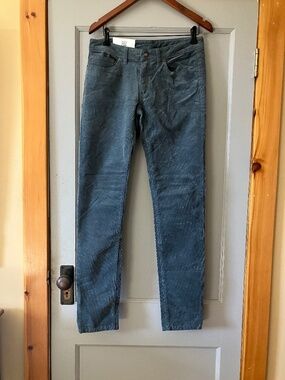 Patagonia NWT Nouveau Green Corduroy Pants | Size 29 | Slim Fit Stretch Low Rise
